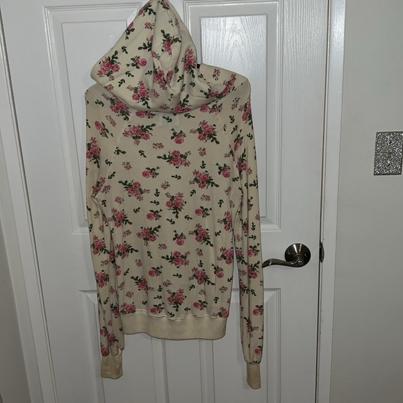 Pam & Gela Floral Print Hooded Sweatshirt size P / XS - Picture 9 of 11